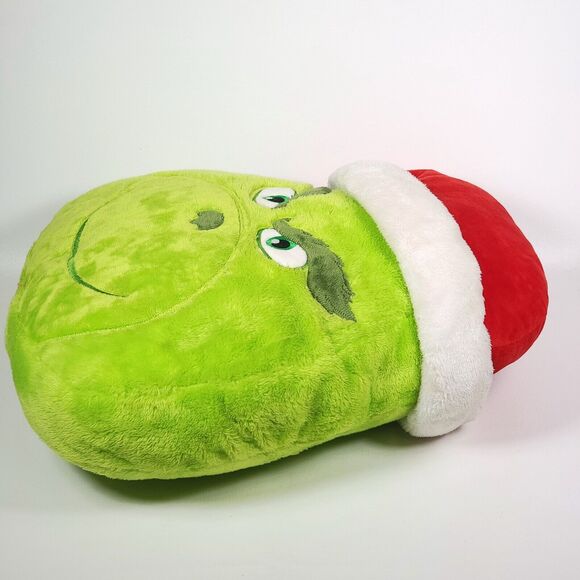 Dr.‎ Seuss The Grinch 16" Plush Stuffed Pillow with Santa Hat Christmas Decor - Picture 6 of 16